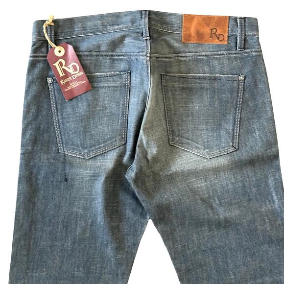 Raven Denim Vic Slim Straight Denim Jeans in Alloy Size 33 x 34 NWT $199 - Picture 7 of 11